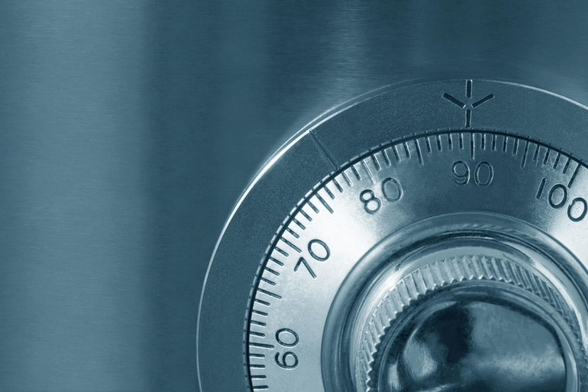 Combination lock close-up